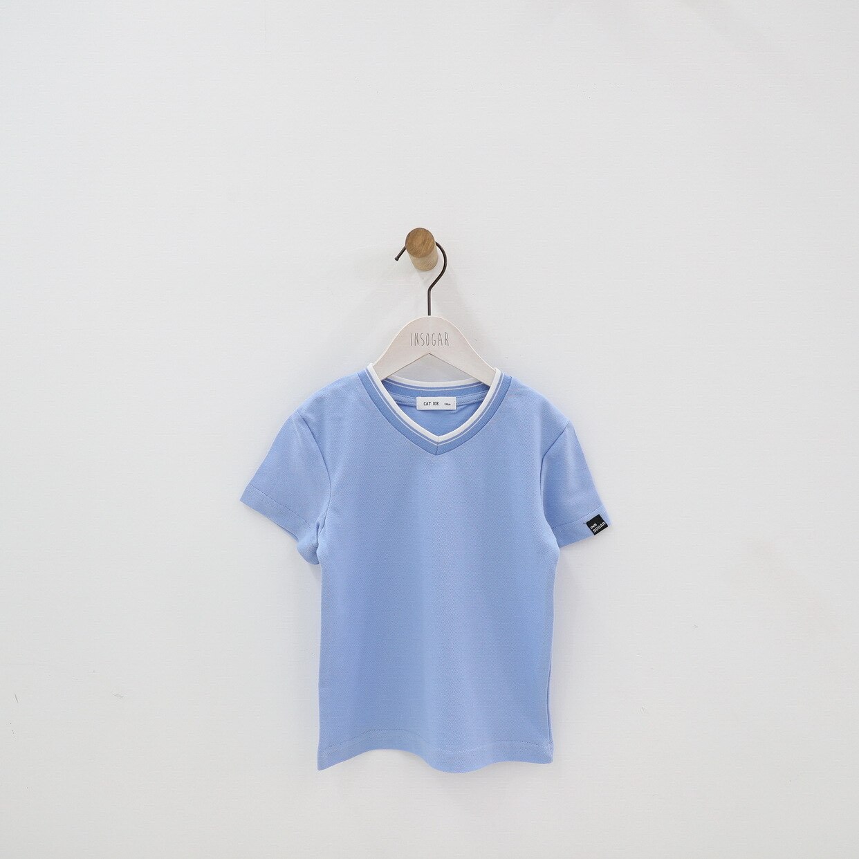 Camiseta de cumpleaños, uniformes escolares para niño y niña, traje deportivo para estudiantes de secundaria, ropa de jardín de verano de manga corta para niños: Azul cielo