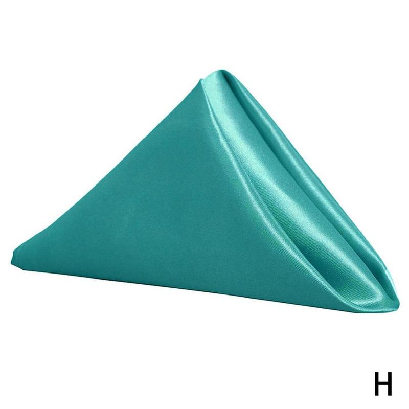 1pcs Cloth Napkins 12x12 Inches Polyester Table Napkins Restaurant Banquet Dinner Decoration Party Wedding Supplies Decor L2a4: lake green