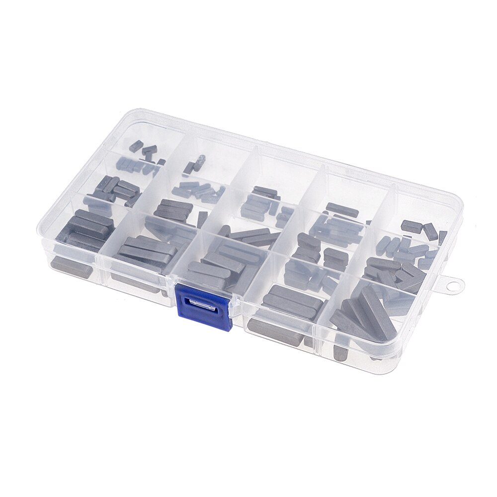 140 Stks/doos Parallel Sleutel Dubbele Ronde Sleutel Vierkante Pin GB1096 Een Soort Platte Sleutel Pin 8Mm 10Mm 12mm 16Mm 20Mm 25Mm 30Mm