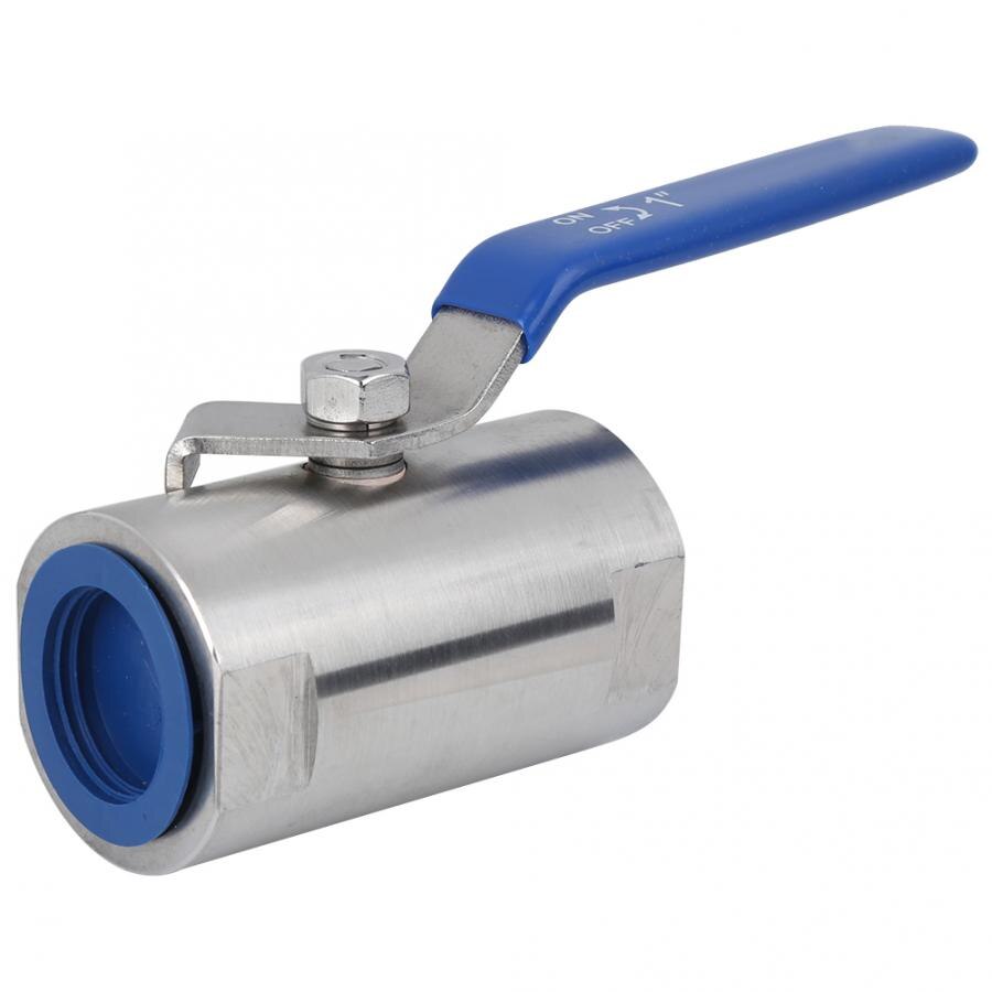 Water Shut Valve Stainless Steel Ball Valve Industrial Manual G1in Threaded 2-Way Flowing for Tap Water Sealing Performance