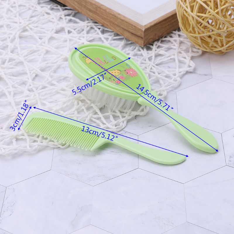 1 Set Baby Kam Borstel Verpleging Levert Baden Wassen Haar Zachte Haren Ronde Tip Safe Head Massage Professionele Grooming
