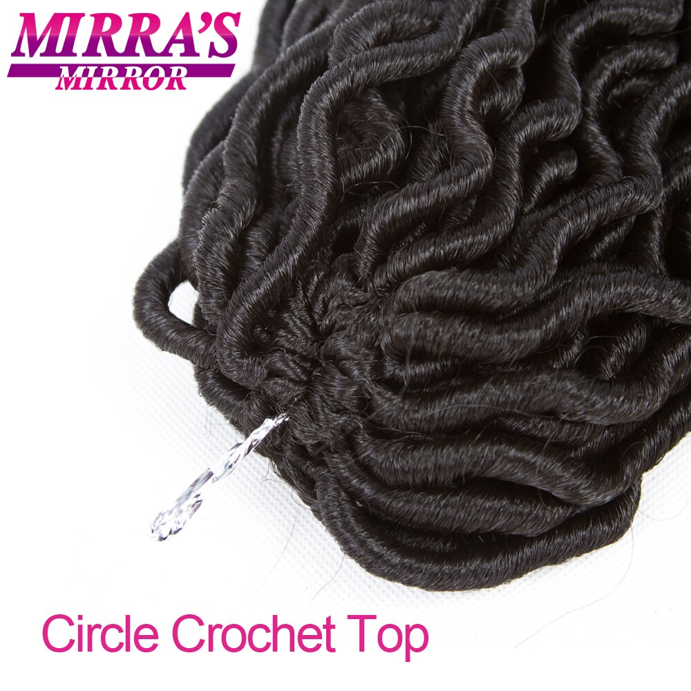 Mirra's Mirror 18" Goddess Faux Locs Crochet Hair Black Crochet Braids Synthetic Braiding Hair Extensions 24 Strands