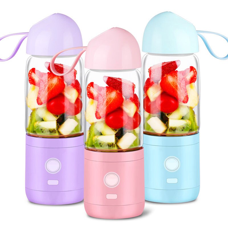 HIMOSKWA 550ML Mini Portable Fruit Juicer Extractor For Student Automatic Food Processor Puree Soy Milk Jam Smoothie Crusher 5V