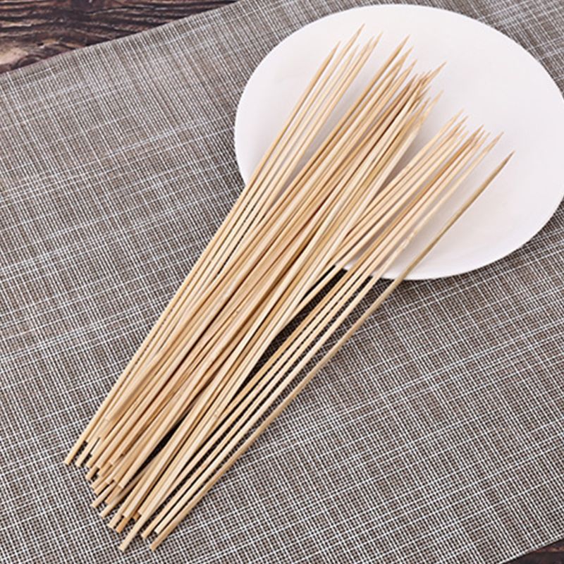50 Uds de bambú pinchos barbacoa varillas de Kebab bufé comida desechables a 40JA