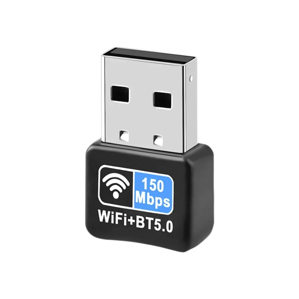 150Mbps WiFi Bluetooth Wireless Adapter USB Adapter 2.4G V5.0 Dongle Network Card for Laptop PC Desktop