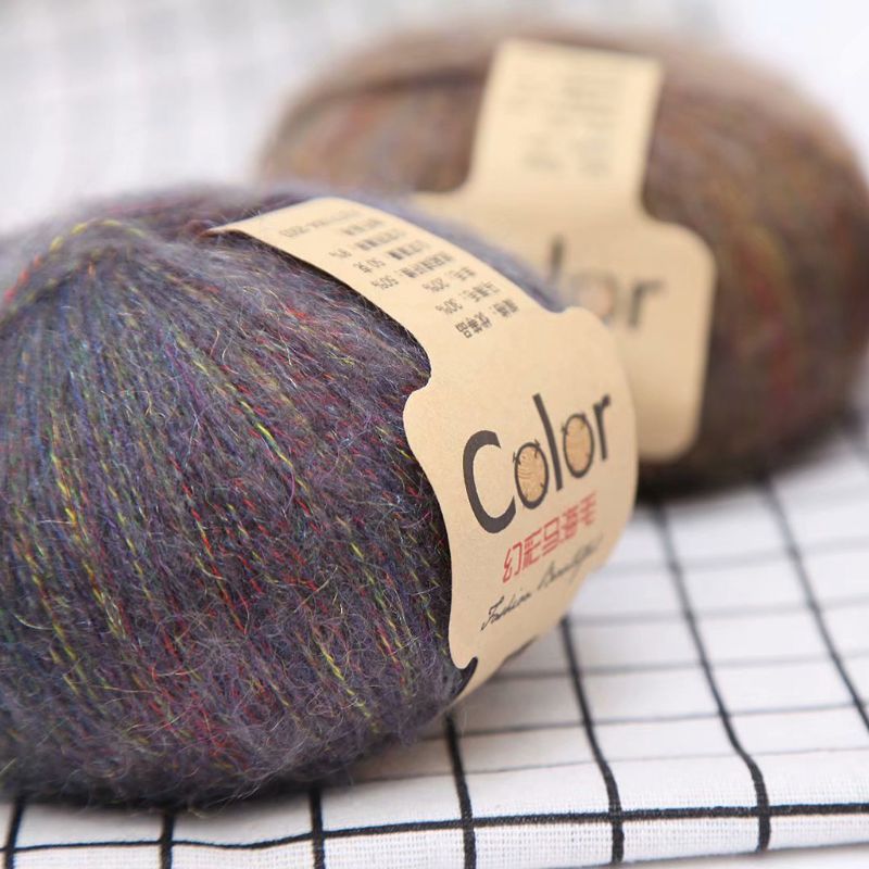 50g Angola Amorous Feelings Thin Mohair Wool Yarn Plush Hand Knitting Supplies R7RC