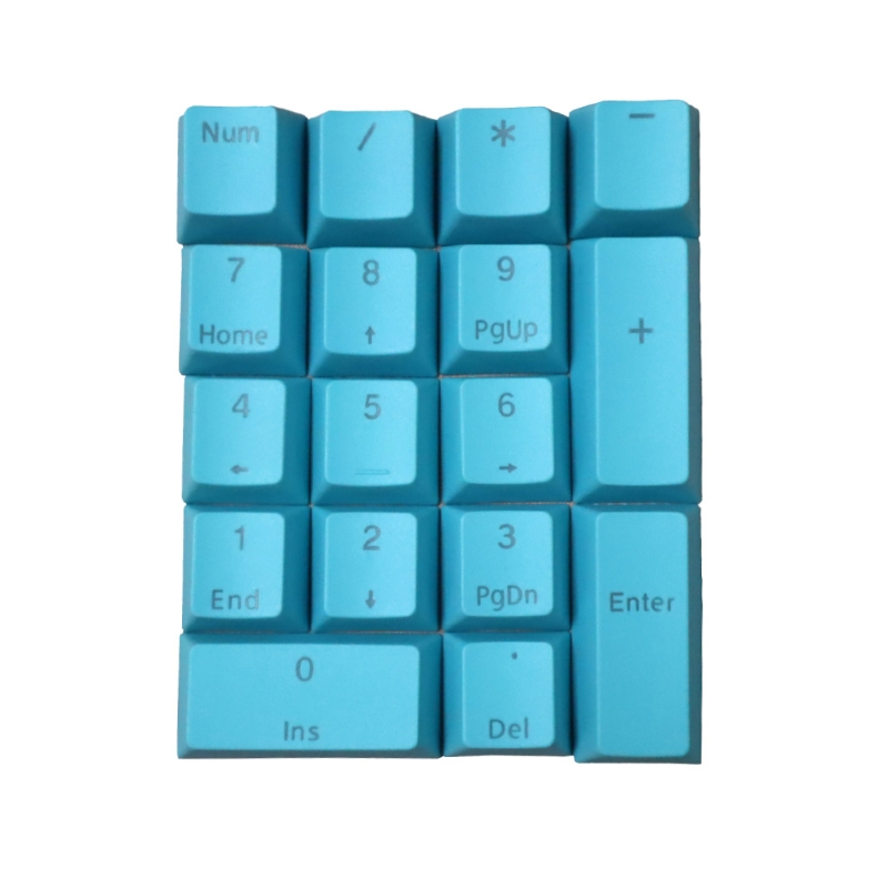 Custom Keycaps 17 Key Set OEM Profile PBT Keycaps Colorful Numeric Area Keys Suitable for Mechanical Keyboard