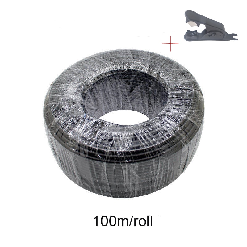 100m/ rull 1/4 & #39 ;& #39 ; 6.35mm sorte hvite b... – Vicedeal