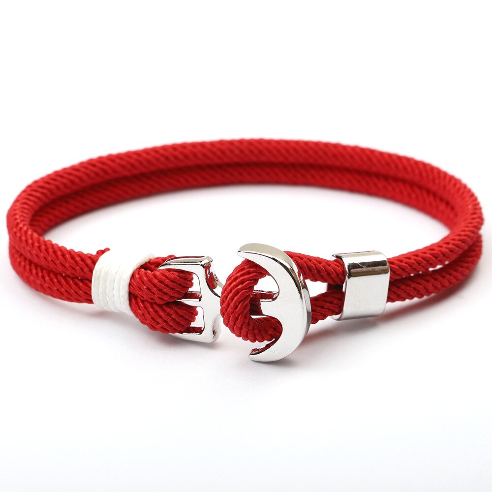Rode Draad Touw Heren Armbanden Pirate Charm Anker Armband Op Hand Pulsera Hilo Armbandjes Dames Armbanden Voor vrouwen: 1
