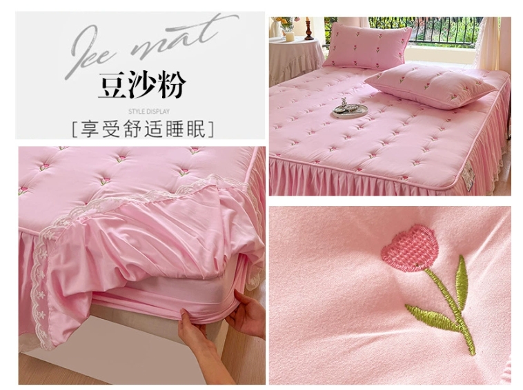 red Bedsheet single piece cotton cartoon cotton bed sheet anti slip printed cartoon bedsheet