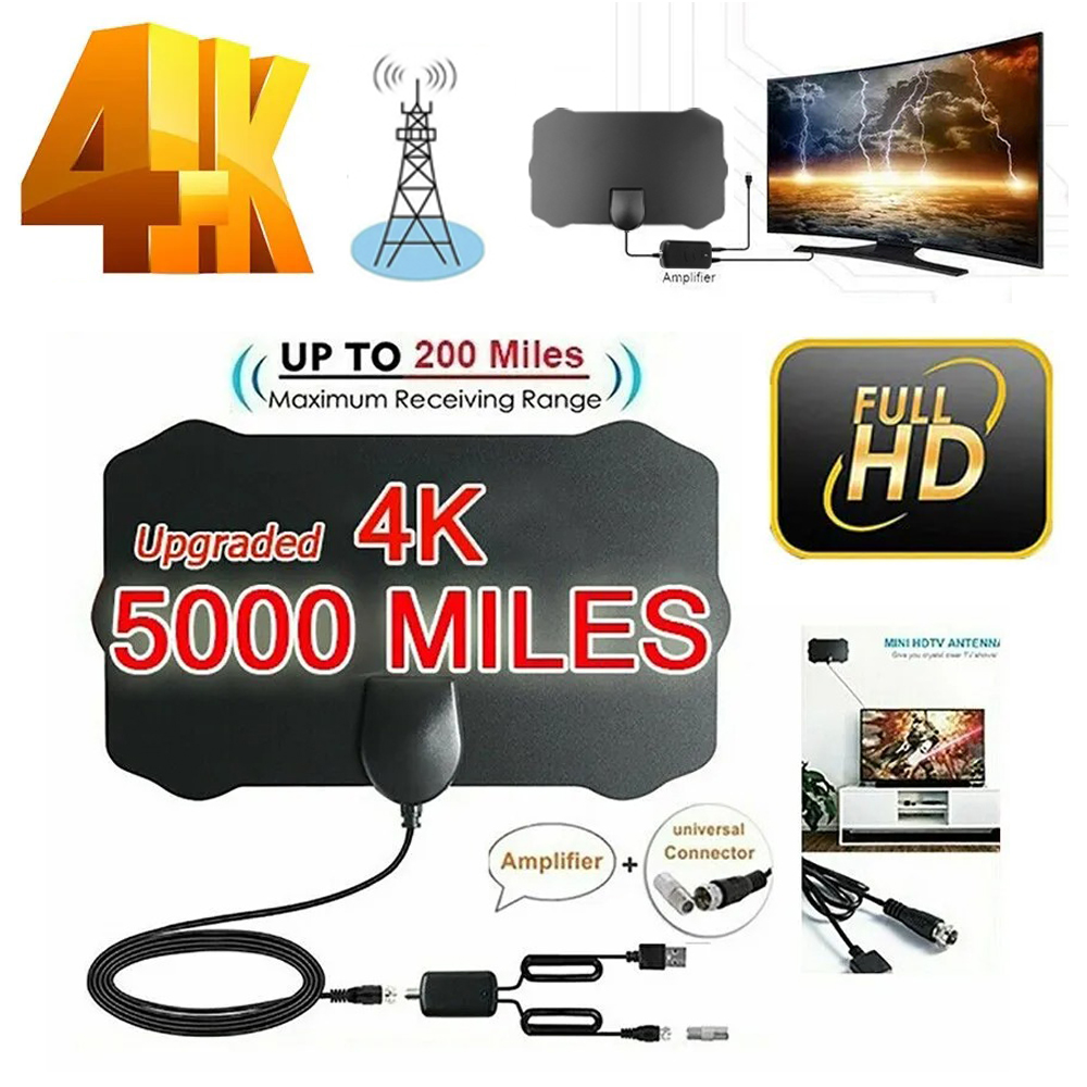 Kebidumei-Cable de Antena Digital para señal de TV, amplificador de señal HD 200 P 4K, rango de 1080 millas, para interior, HDTV