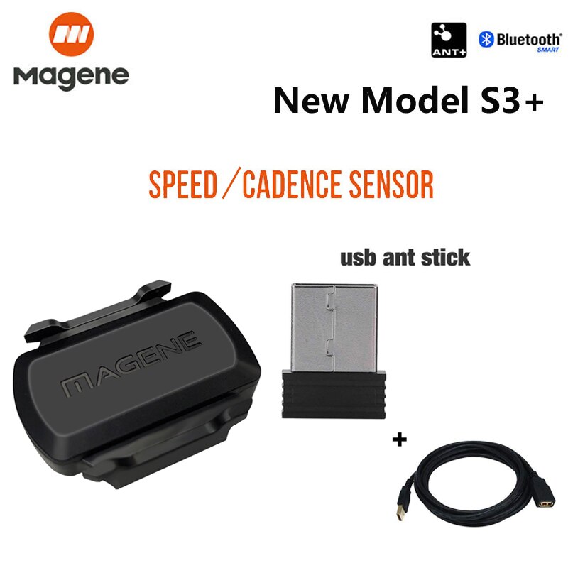 Magene S3 + Snelheid Cadanssensor Fiets Snelheidsmeter Ant + Bluetooth Fietsen Computer Dual Sensor Voor Garmin Igpsport Bryton: S3 and adapter