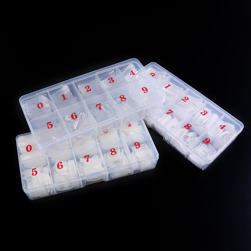 500 Stks/pak Nep Kunstmatige Acryl False Teen Nagels Tips Natuurlijke Witte Transparante Teennagels Voet Manicure Beauty Nail Tool