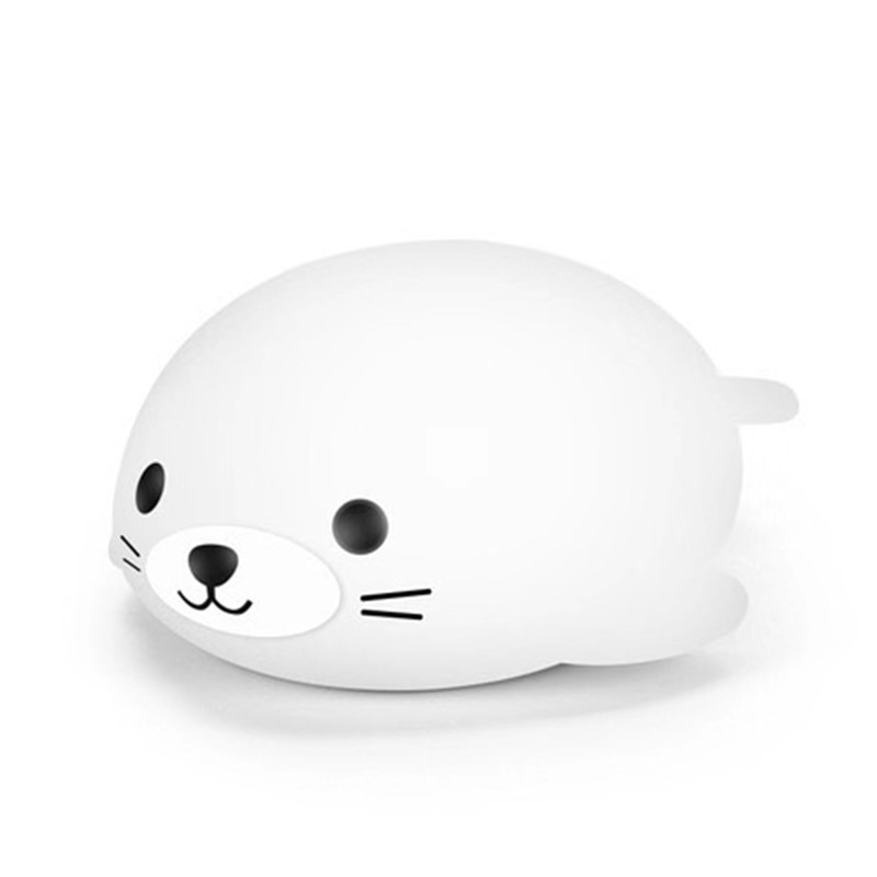 Led Seal Nachtlampje Dimbare Body Nachtkastje Slaapkamer Night Lamp Touch Sensor Light Kids Dier Cartoon Decoratieve Woonkamer
