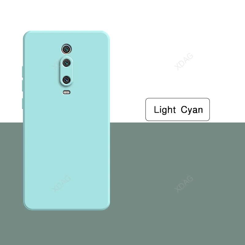 Coque de téléphone portable pour Xiaomi Mi9T Mi 9T Pro Funda 9TPro 5G, flocage interne, double couche en Silicone liquide, couverture arrière douce et originale: PP / Kaki