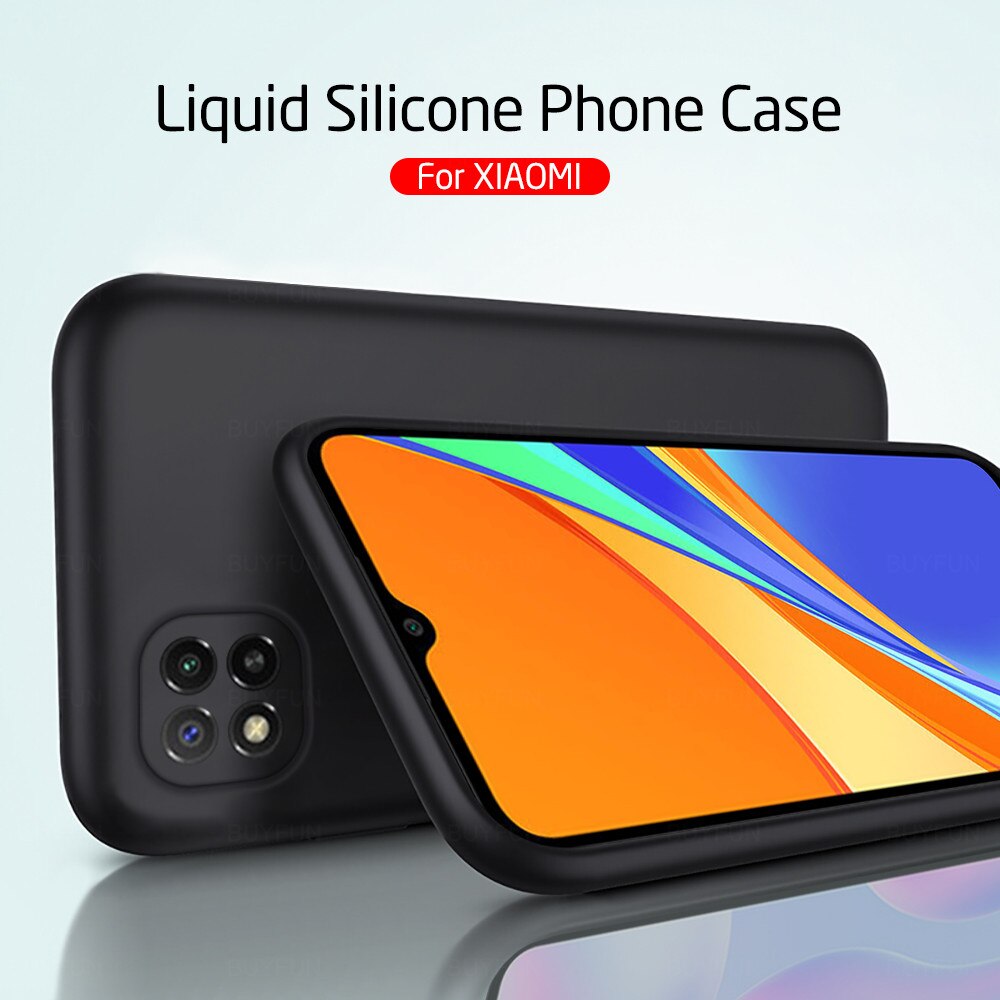 360 cassa del telefono di silicone liquido Xiomi Redmi 9C soft cover per Xiaomi Redmi 9C 9 C redmi9 c redmi9c 6.53 ''Macchina fotografica di protezione coque