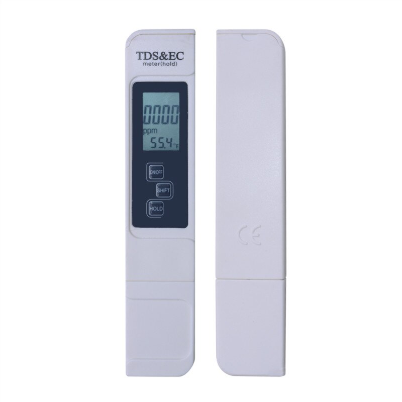 Stylo de testeur de température TDS EC 3 en 1, outil de mesure de la de l'eau, TDS et EC, 0-9990ppm: WHITE