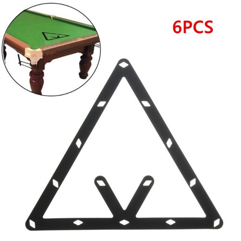 6pcs Nine Balls / Black Eight Pendulum Ball Paper Magic Billiards Ball Rack Positioning Table Sticker Template