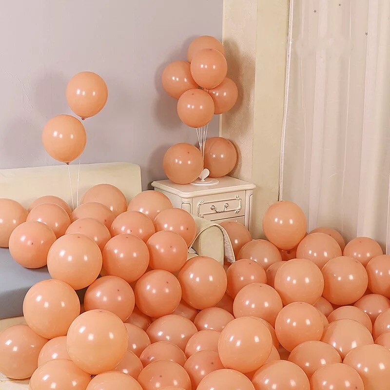 Globos Retro para decoración de fiestas de cumpleaños, 15 piezas, color rosa, verde, caramelo, café, rústico, Helio de aire: dousha