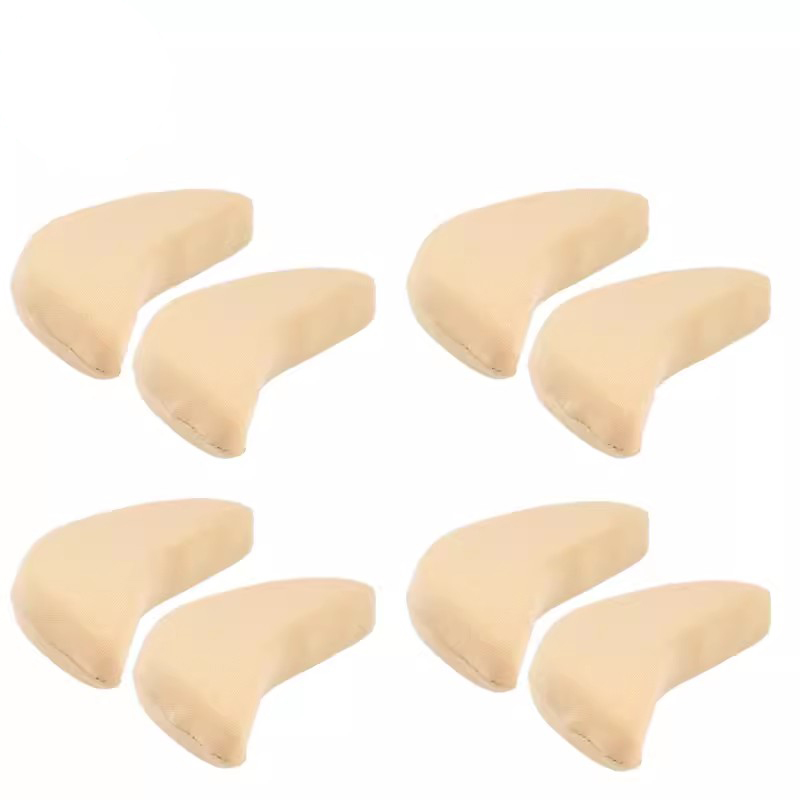 10 Uds. Almohadillas de esponja para el antepié, almohadillas de ajuste para reducir el tamaño del zapato, alivio del dolor, plantillas de relleno de tacón alto, almohadilla para el enchufe del dedo del pie del antepié: Verde