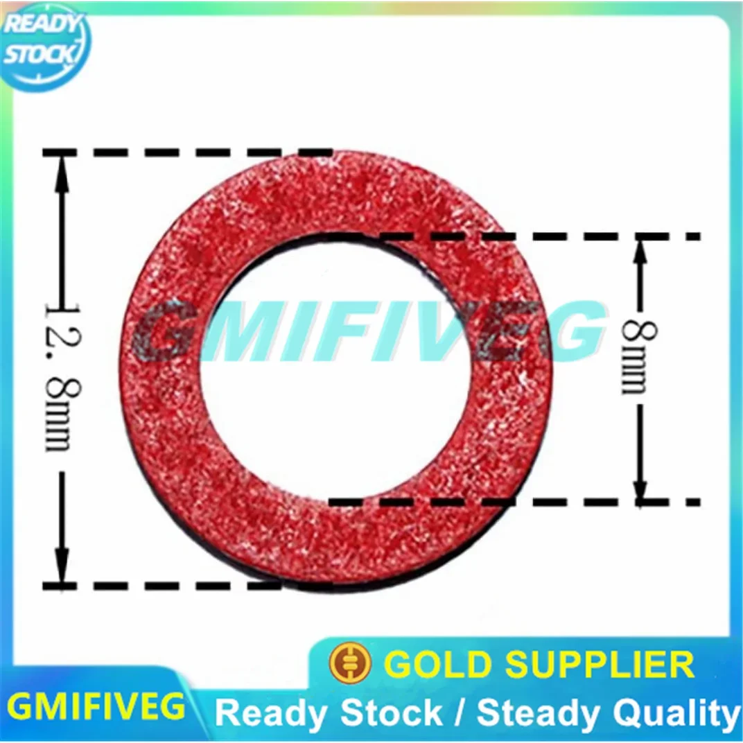 20PCS Rosso Guarnizione di Tenuta Involucro Inferiore 90430-08020-00 Per Yamaha HIDEA Motore Barca Guarnizione Spina Utilizzata su Scarico e Livello Olio 13*8*1.5