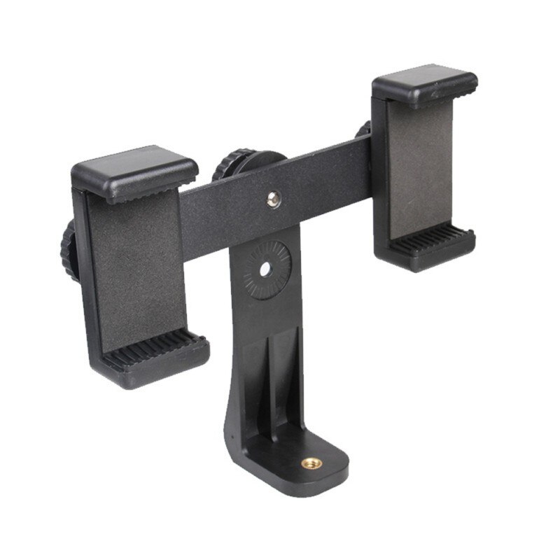 Universal Mobile Phone Camera Handle Holder Selfie Stand Handheld Grip Stabilizer Tripod with Dual Clip For iOS Android Phone