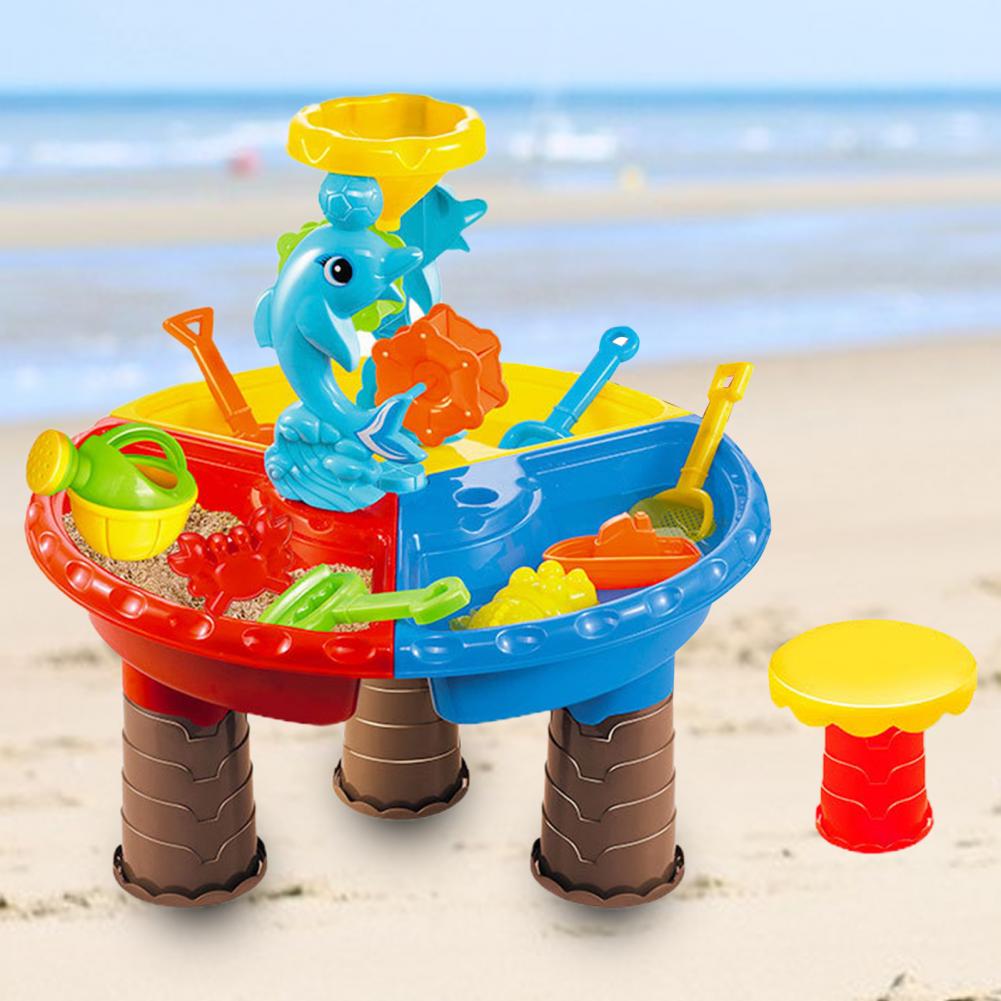1 Set Innovatieve Glad Oppervlak Multi-Raster Spelen Tafel Speelgoed Strand Zand Tafel Draagbare Vakmanschap