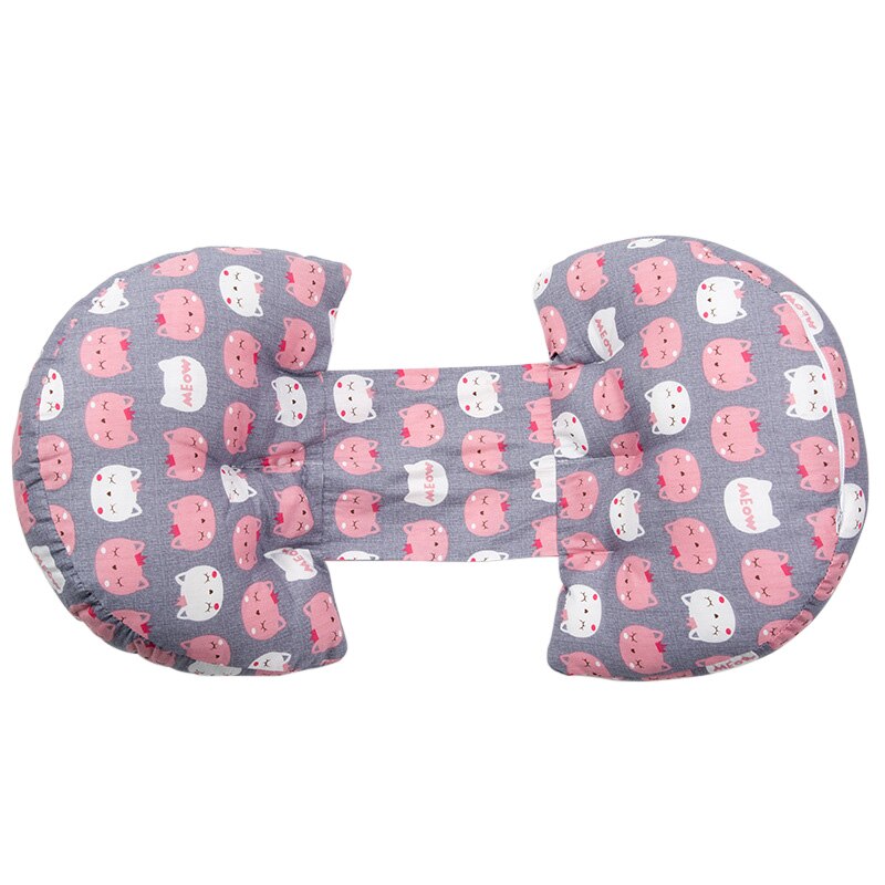 CXD-Women Cotton Pregnant Multi-functional Waist Stomach Side Cartoon Print Pillow: C