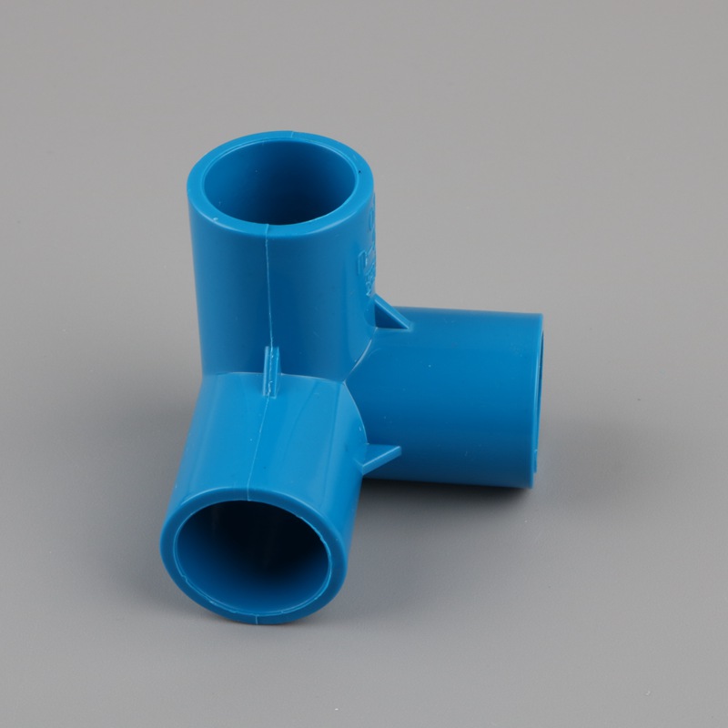 2pcs PVC 3D three-dimensional 3 way water pipe connector 20mm 25mm 32mm tube adapter garden irrigation fittings DIY shelf joint