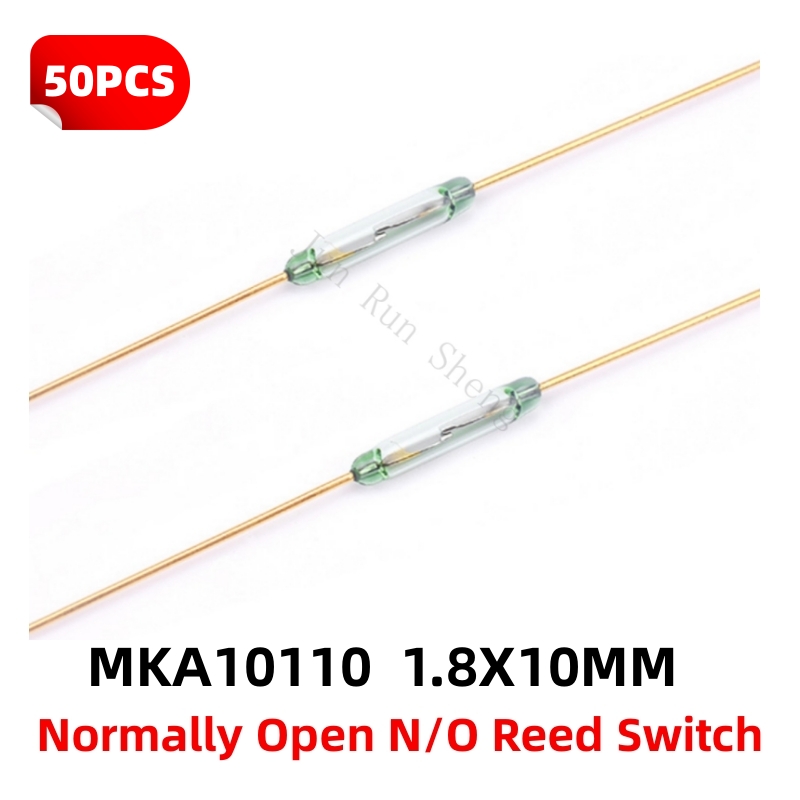 50PCS Reed Switch Magnetic Control Sensor Normally Open 0.3A 0.5A 5A MKA-07101 MKA-10110 MKA-14103 MKA-16101 MKA-20101 MKA-50202: WHITE