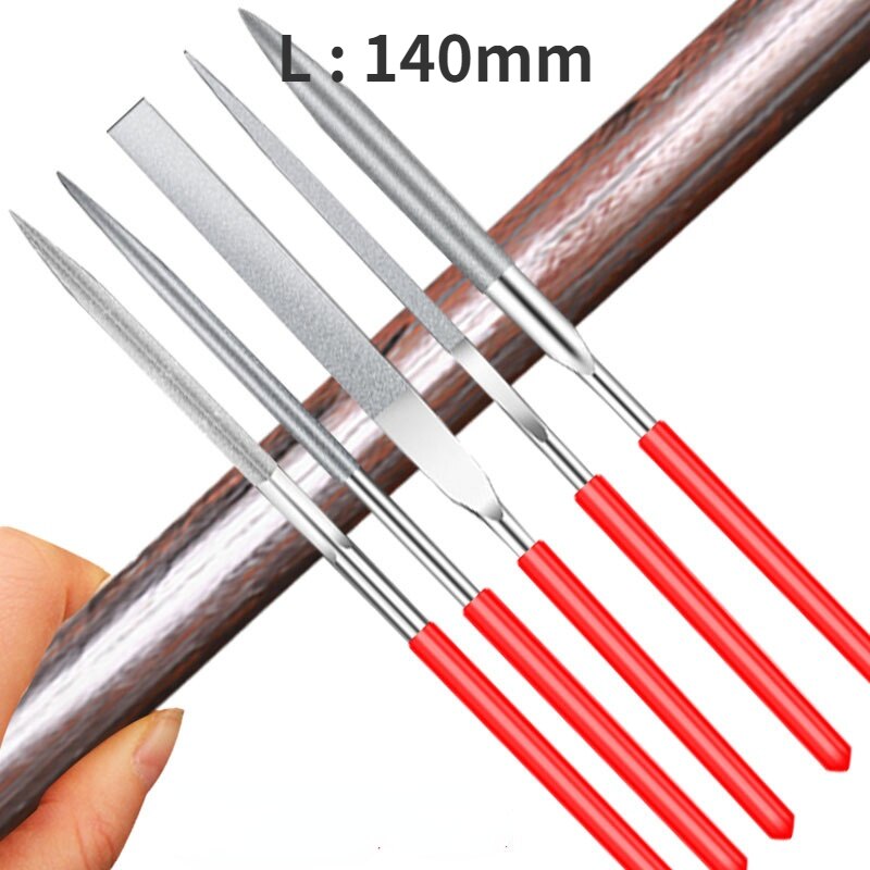 Papel de lija de precisión, herramienta de afilado, modelo de cuchillo, desbruñido, lijado de arcilla, 5 unids/set por juego, 10 unidades: 5pcs 140mm S