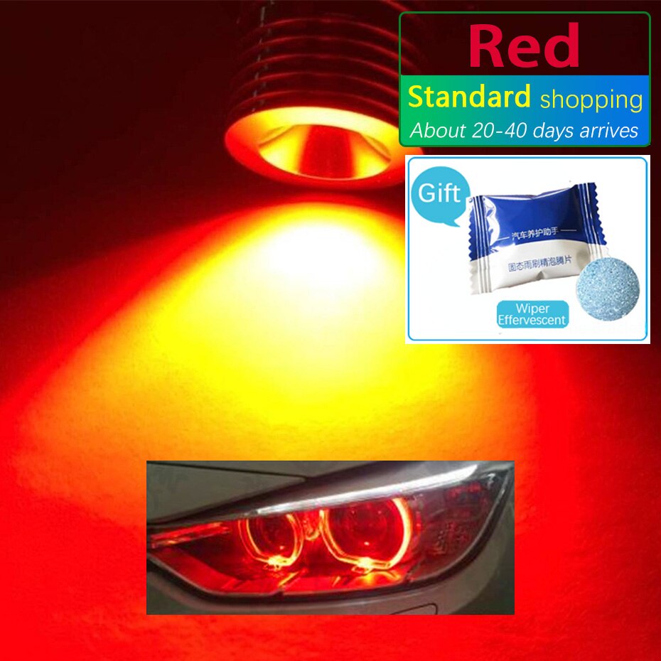 10W LED Winkel Augen Marker Lichter Fehler Kostenlos Für BMW E39 M5 E53 X5 E60 M5 E61 E63 e64 M6 E65 E66 E83 X3 E87 525i 530i xi: rot 1Paar-Standard