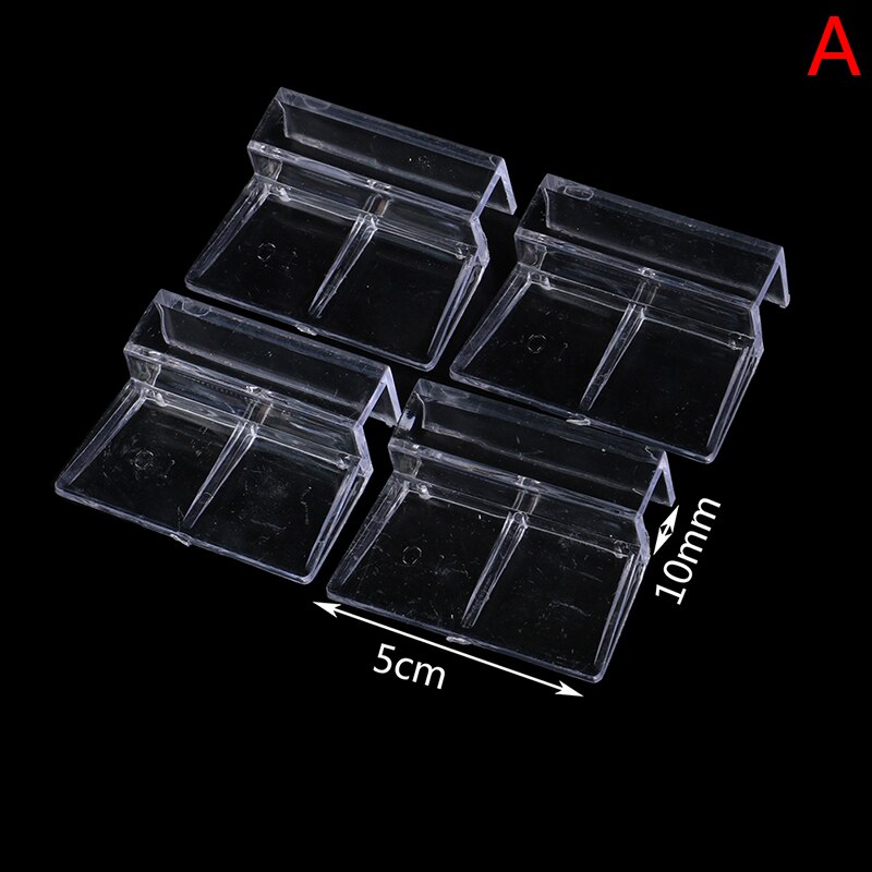4pcs/lot Acrylic Fish Tank Lid Cover Support Holder Bracket Clip Aquarium Top Cover Bracket Aquarium Cap Support Rack: A