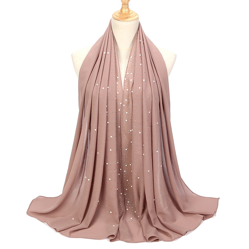 Chiffon Hijabs Schal Turbane Chiffon Schals für muslimische Schleier islamische malaysische Frauen Schleier Hijabs Schal lange Schals: Gold