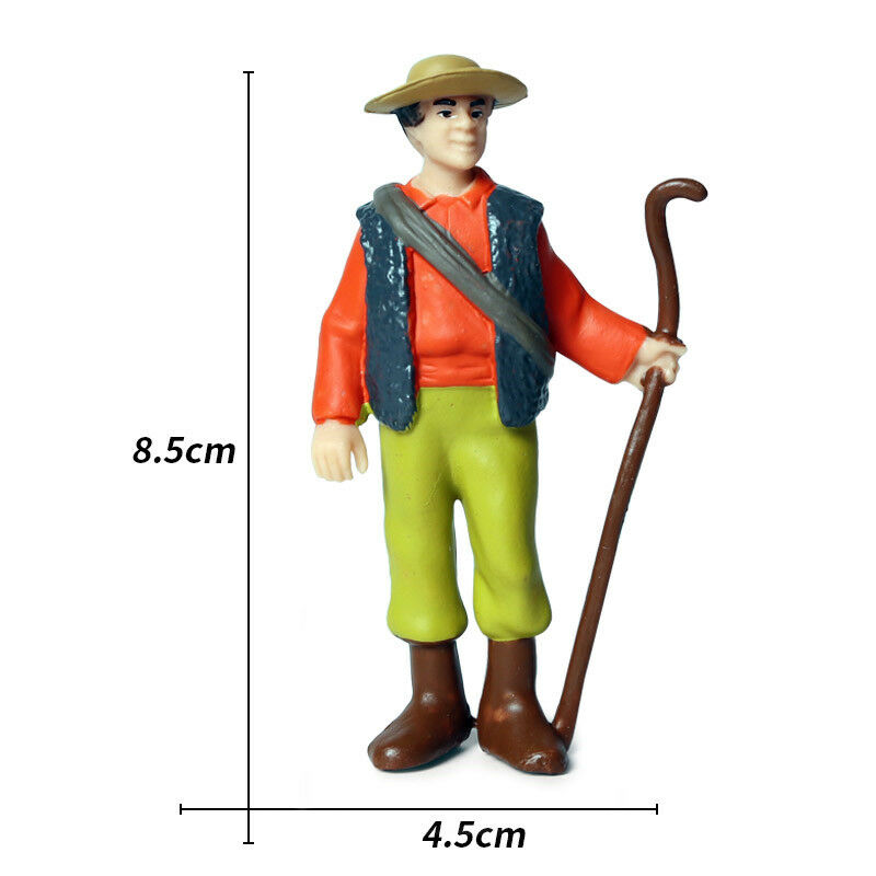 Farm People Farmer Police Breeder Farmwife Figure Model Decor Collector Toy Collector Decor Simulation Educational Figures: M-376
