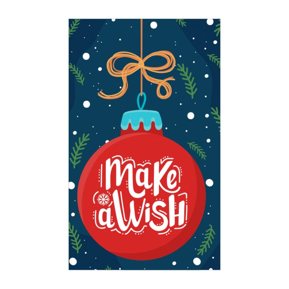 50 stk. god jul-kort godt år melding hilsen postkort juletre hjort pakkeinnlegg innpakning dekor: Oransje