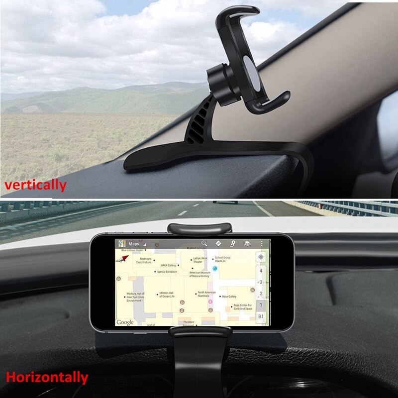 Soporte de teléfono para automóvil soporte de teléfono celular de rotación de 360 grados adecuado para teléfonos inteligentes de 4 a 6,5 pulgadas, soporte de montaje de tablero Hud para automóvil de 360 °