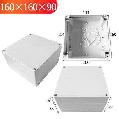 Waterproof Plastic Enclosure Box Electronic Project Instrument Case Electrical Project Box Outdoor Junction Box Housing: 160x160x90