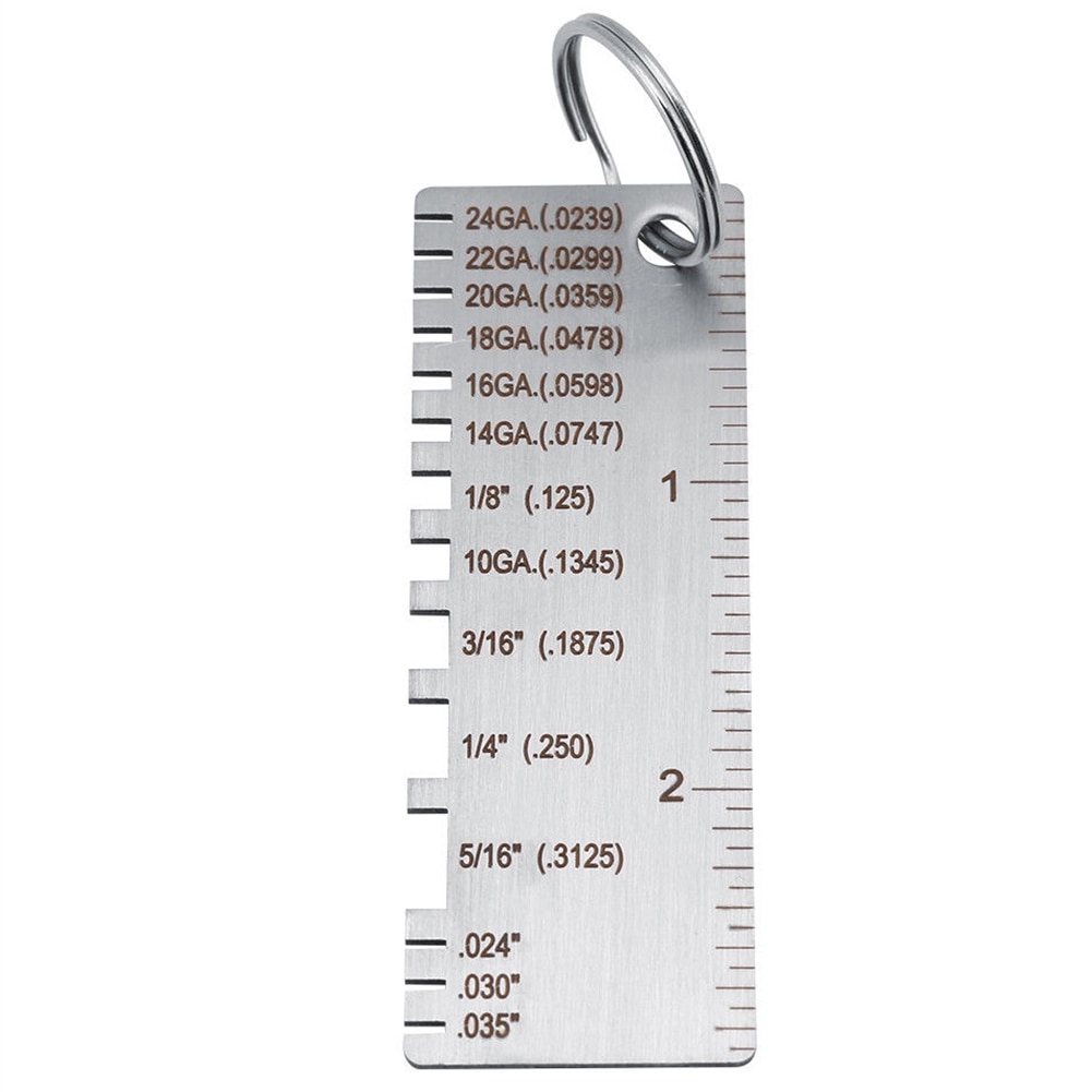 Stainless Steel Sheet Gage Metal Plate Thickness Measuring Wire Gauge Measurement Soldering