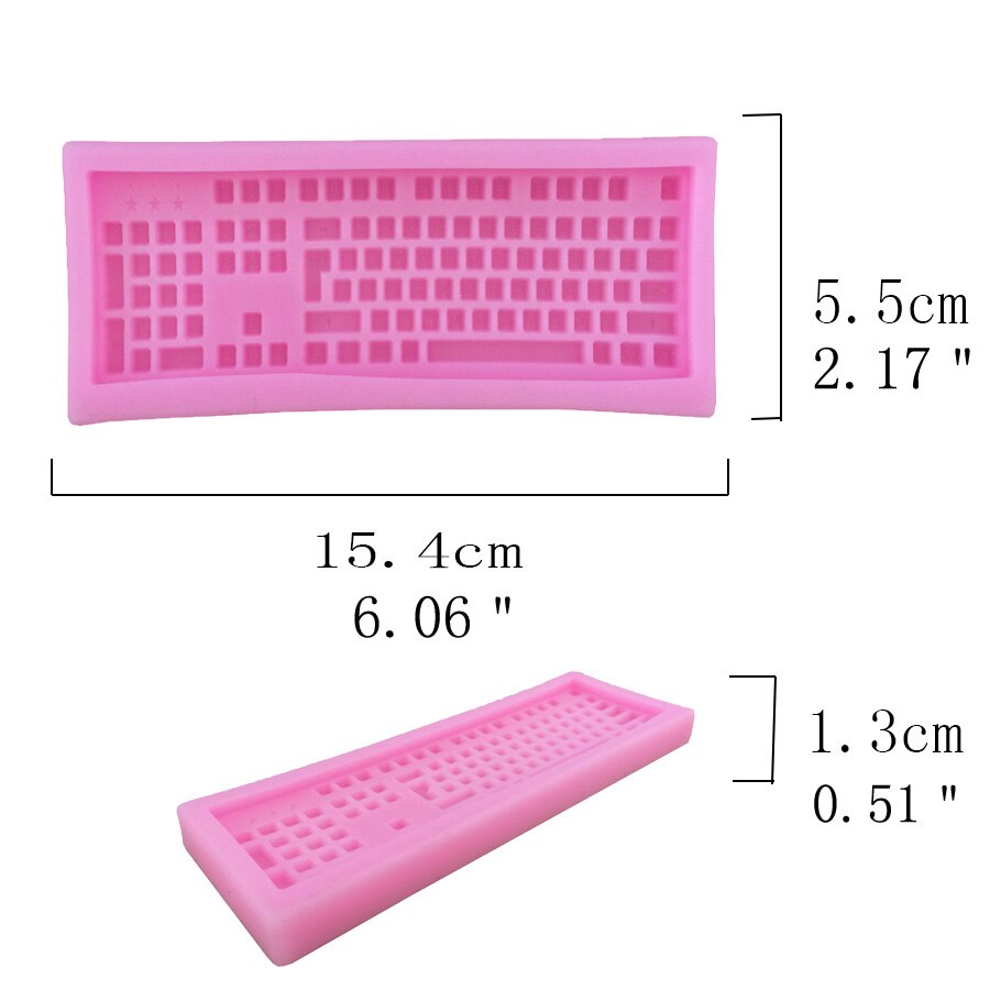 3D Toetsenbord Siliconen Fondant Taart Mallen Chocolade Mal Voor De Keuken Bakken Mal Van Klei Gereedschappen