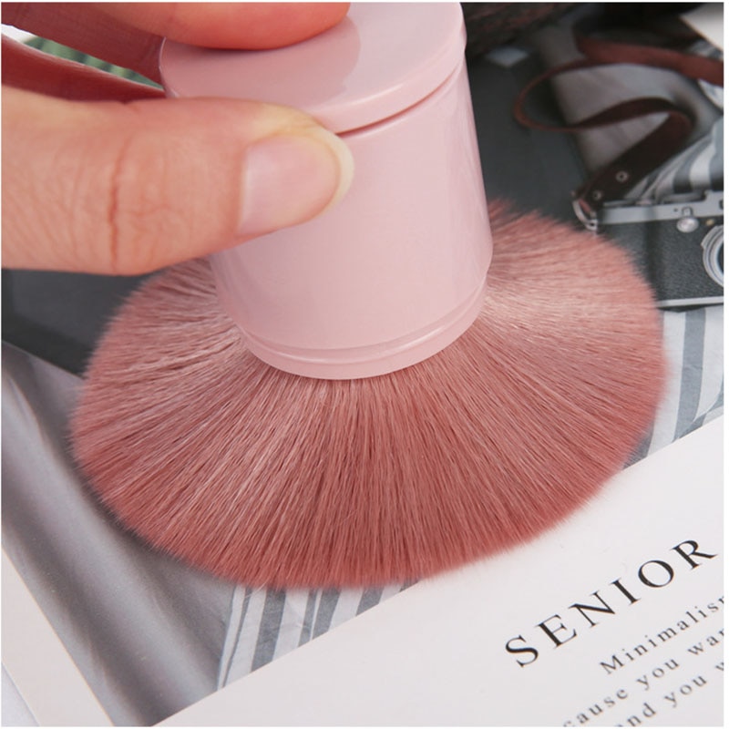 Mini brocha retráctil portátil para maquillaje, 1 Uds., brochas faciales, cosmética de belleza, herramientas de viaje