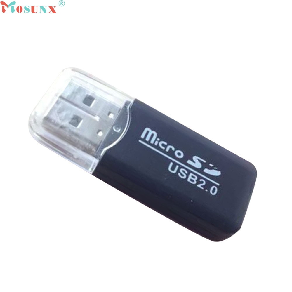 Mosunx Factory Price USB 2.0 Micro SD SDHC TF Flash Memory Card Reader Mini Adapter For Laptop 0217