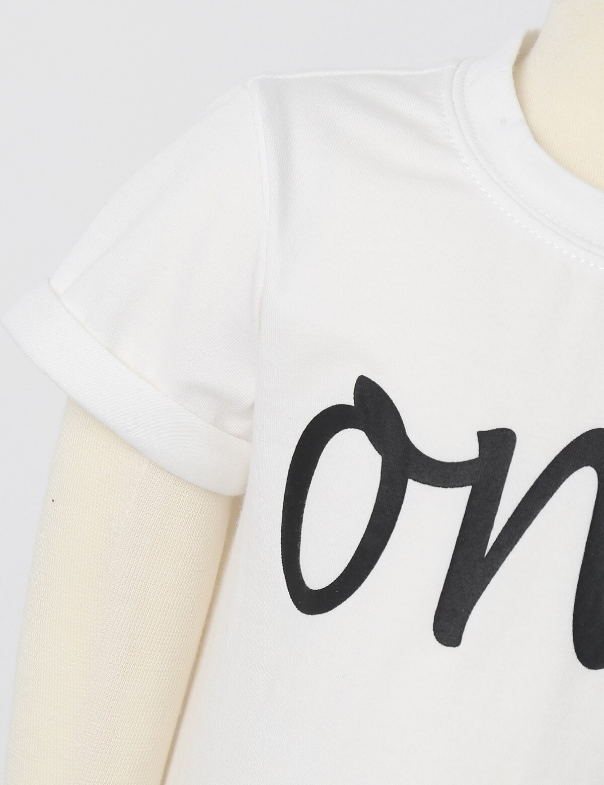 Kleinkind Baby Jungen Mädchen 1st Geburtstag Shirt Kurzarm Rundhals Einfarbig knapp Eine Gedruckte Weichen Bequemen Baumwolle oben