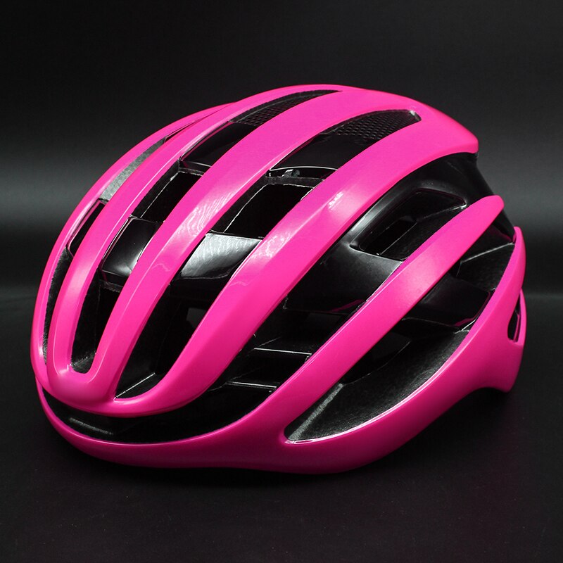 Aero Bicycle Helmet Air Spin Road Cycling Helmet Eps Men's Women Ultralight Mountain Bike Comfort Safety Casco Ciclismo: Pink