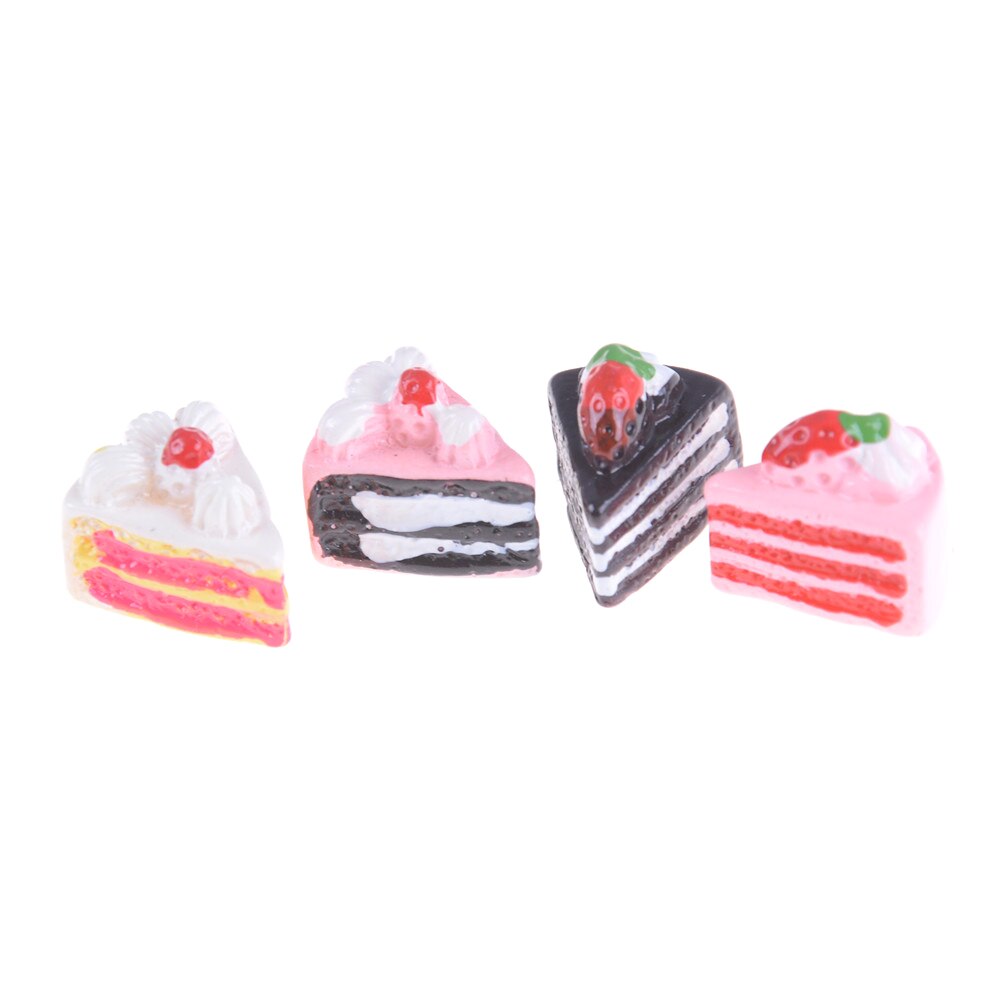 Cute Mini Play Toy Fruit Food Cake Candy Fruit Hamburg Biscuit Donuts Miniature For Dolls Accessories Kitchen Play Toys