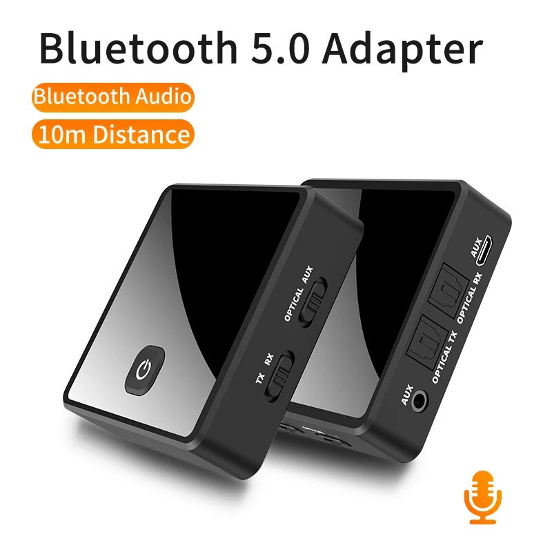 Bluetooth-ontvanger en -zender 2 in 1 glasvezel bluetooth-adapter 5.0 draadloze zenders