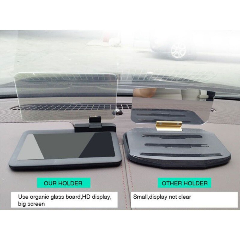 New Universal H6 Car Hud Cabeça Up Display Hud Projetor Smartphone Navegação Gps Titular Do Telefone Para Todos Os Carros