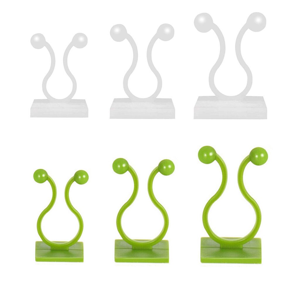 10pcs Invisible Wall Fixture Ties Durable Garden Plant Folder Grow Kits Resin Sticky Hook Holder Self-Adhesive Portable Tree