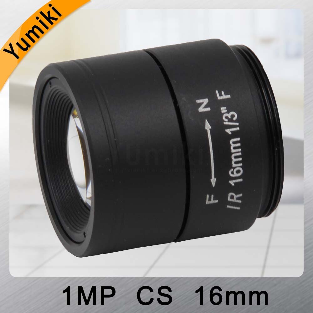 Yumiki CCTV CS lens 16mm 20degree 1/3" F1.2 CCTV Fixed Iris IR Infrared CS Mount Lens For Security CCTV Camera