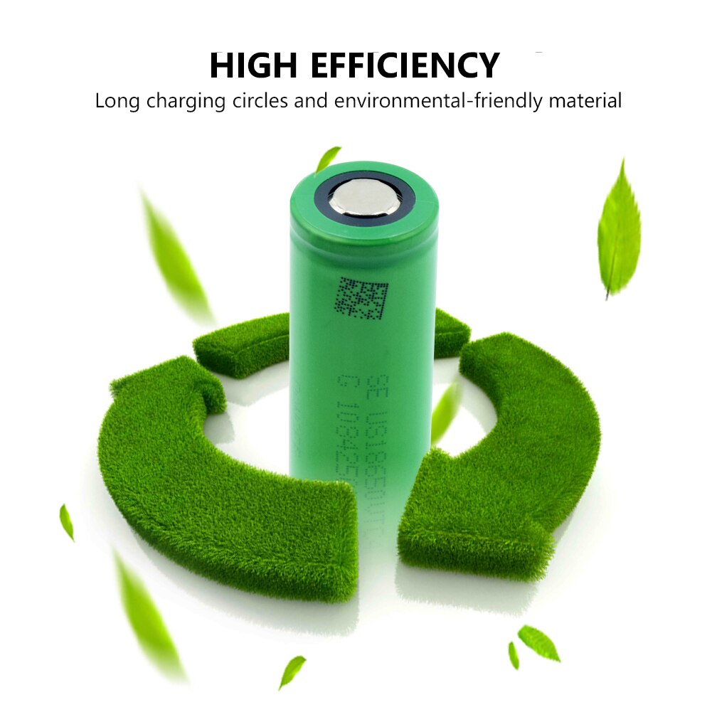 Uppladdningsbart 18650 Batteri - 10 Stk - 3.7V 2600mAh - VTC5 Ersättning